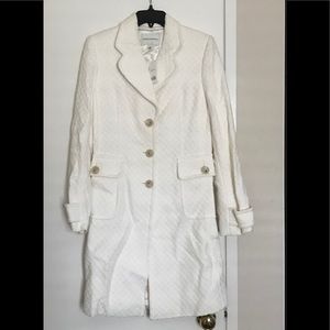 NWT Banana Republic Long Cream Coat Sz M